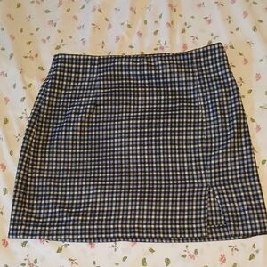 Wild Fable Navy and White Checkered Pencil Skirt